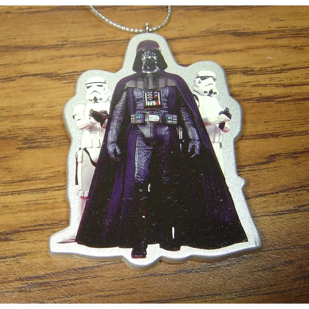 2007 STAR WARS 4 PIECE SET OF METAL ORNAMENTS WITH BOX